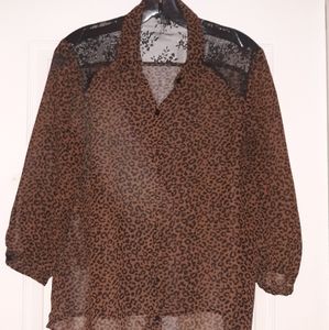 Forever 21 Cheetah Print Blouse